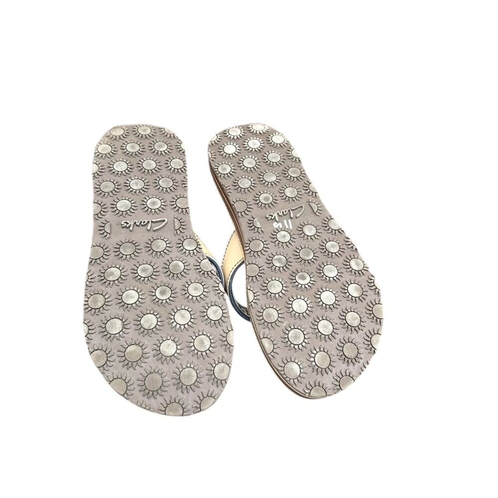 Clark’s Stylish Beige and Blue Women's Sandals EUC 8M - Picture 6 of 9